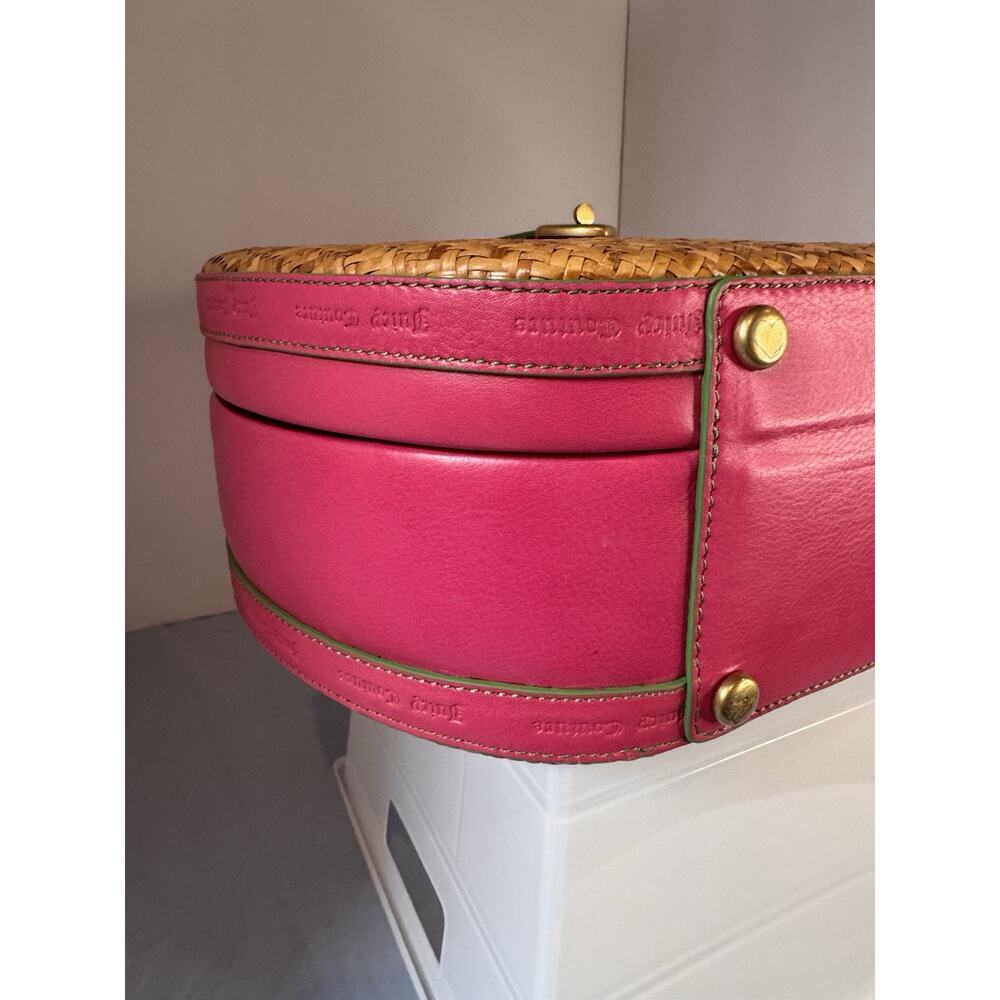 Vintage Juicy Couture Handbag Woven Straw Wicker Style Purse Pink 90s Y2k RARE! - Picture 12 of 16